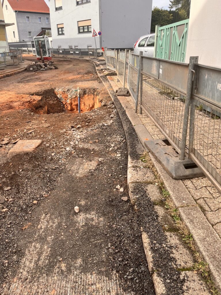Tiefbau bei der Referenz Friedrichstraße, Heiligenwald